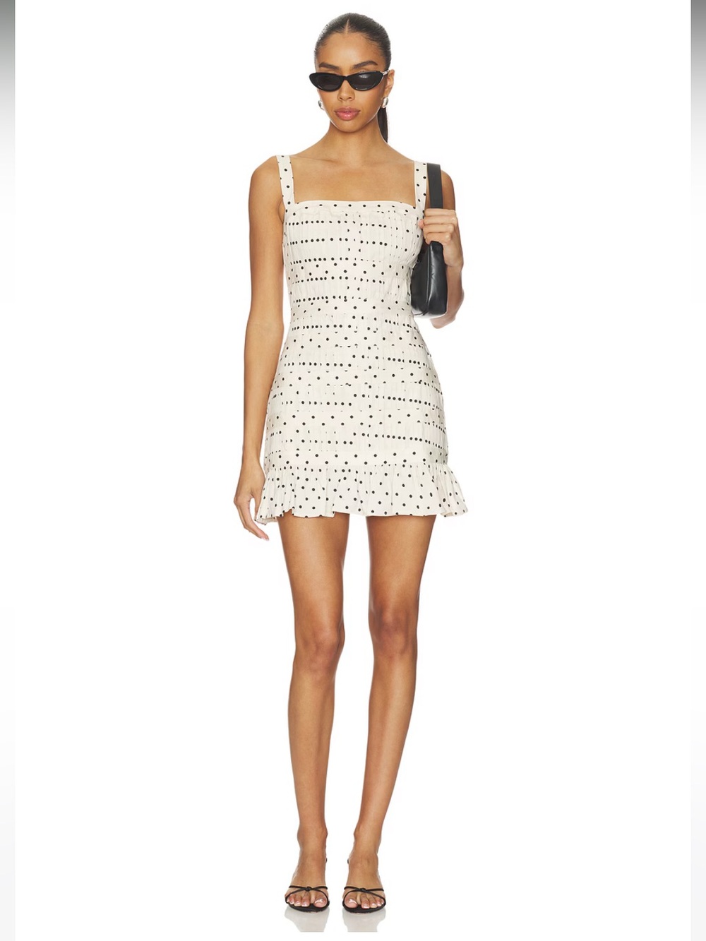 NWOT!  Tularosa Nancy Mini Dress in Cream & Black Polka Dot